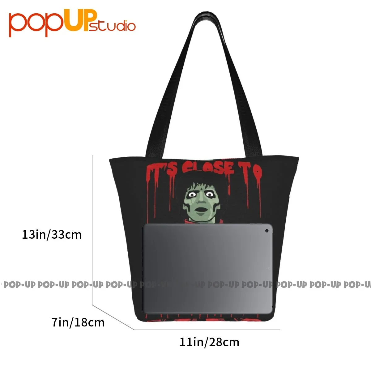 Zombie Michael Thriller Mj Michael Jackson Retro Handbags Polyester Shopping Bag Storage Handbag image 6
