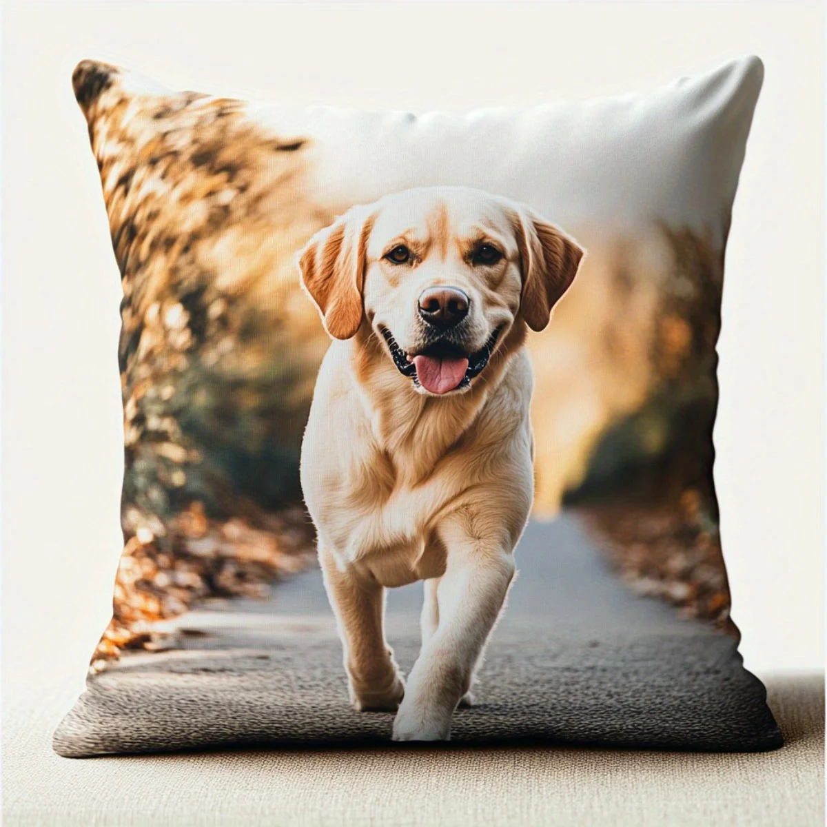 

1 piece of comfortable customized photo sofa pillow cover with personalized design, made of soft polyester velvet fabric, double