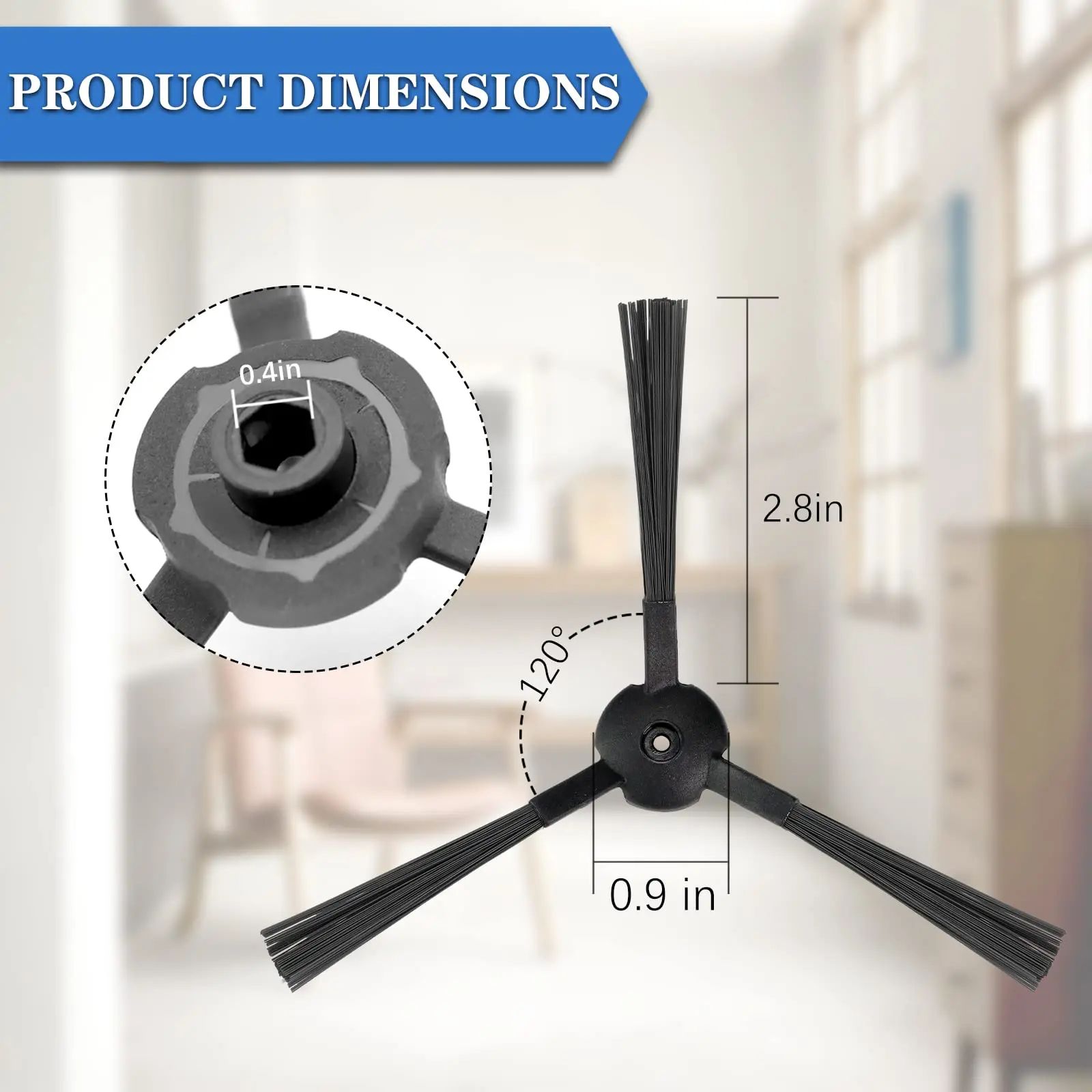 Lot de 6 brosses latérales pour aspirateur ILIFE V3/V5/V5S/V3S/Horizon A4/A4S/V50/V55/X5, accessoires et consommables