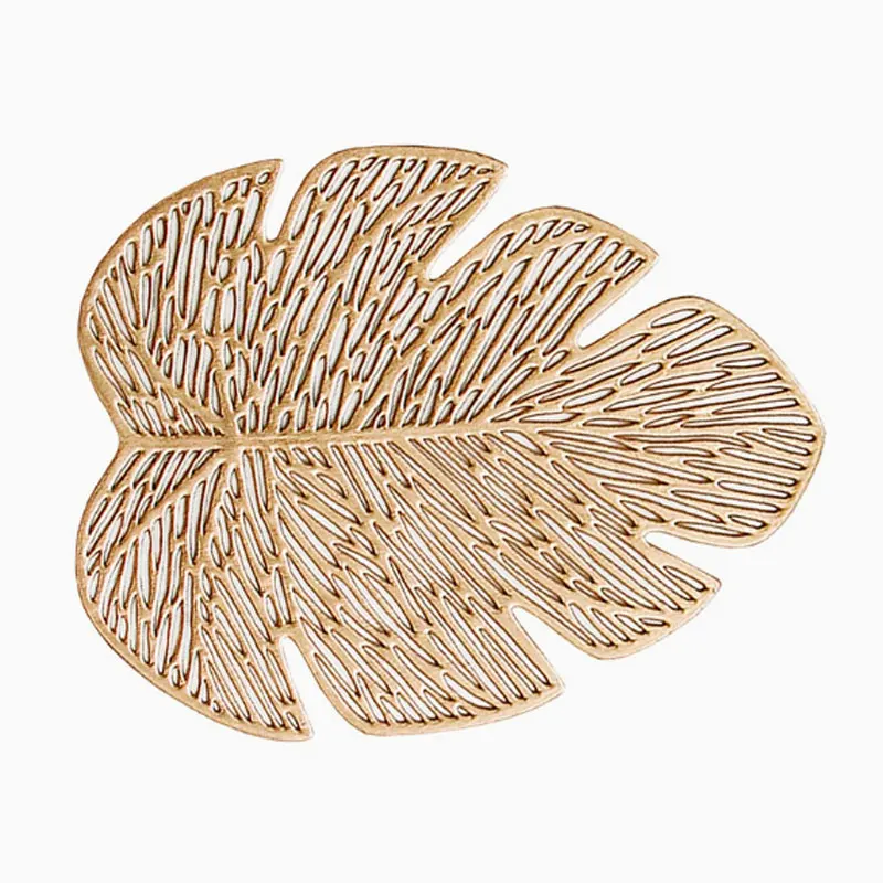 

1PCS Pvc Coasters Monstera Leaf Shape Anti-Slip and Heat Insulation Pad for Kitchen Table Mat Decor Kitchen Accessories