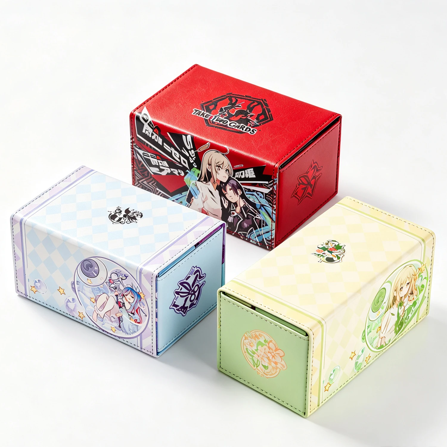 Yu-Gi-Oh! Hazlo Tú Mismo Caja de Almacenamiento de Cartas Sky Striker Ace Traptrix Mantis, Caja de Almacenamiento de Cartas de Cuero de Alta Gama Ygo Witchcrafter Madame, Regalo