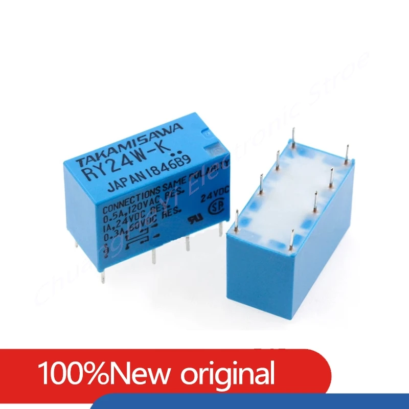 100%Original New TAKAMISAWA RY5W-K 5VDC RY12W-K 12VDC RY24W-K 24VDC JY12H-K JY24H-K 1A 8PIN Signal Relay