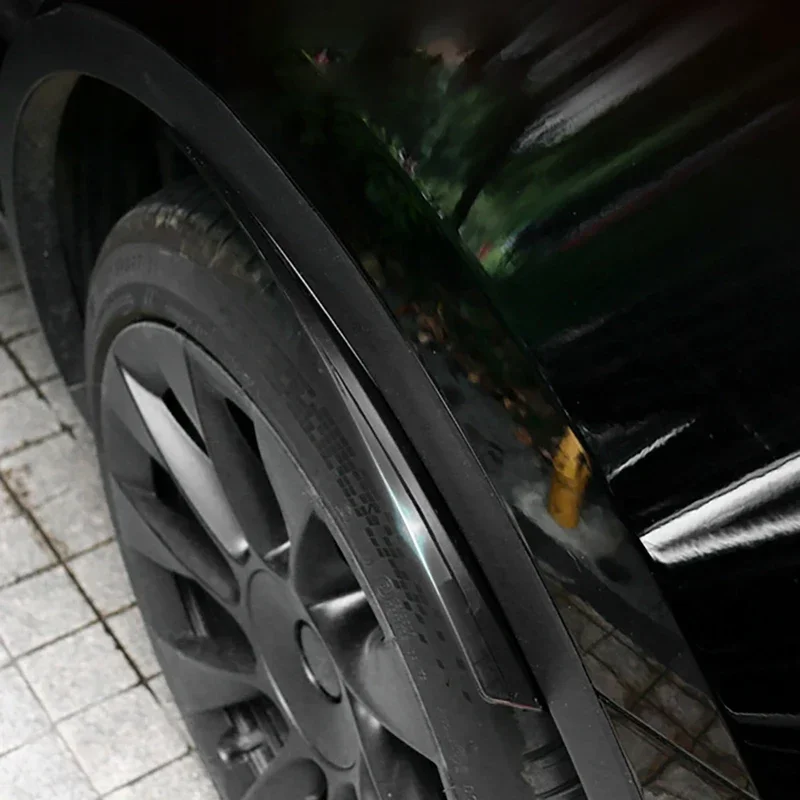 4Pcs/Set Front+Rear ABS Car Wheel Eyebrow Fender Mudguard Mud Flap Splash Guard Fit For Tesla Model Y 2021