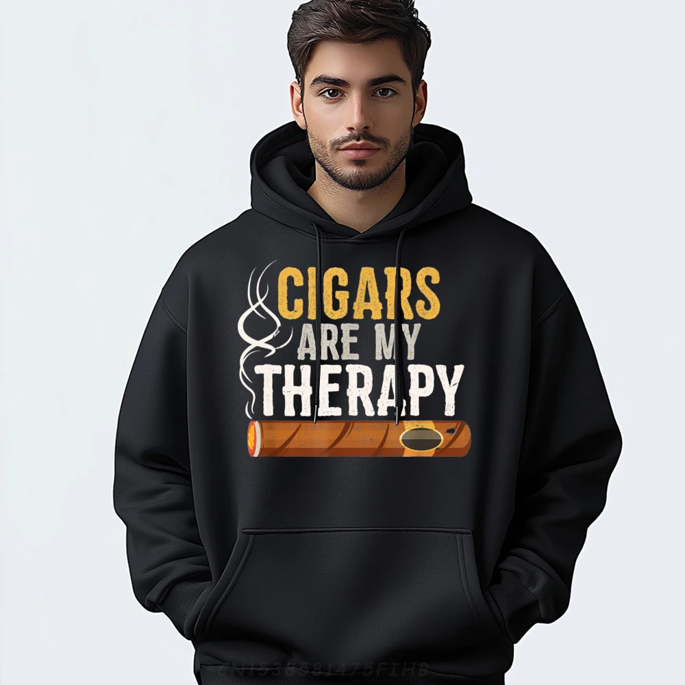 

Crewneck Cigars Are My Therapy Funny Youth Hoodies Geek Long Sleeve Hoodies Discount Family Hoodies