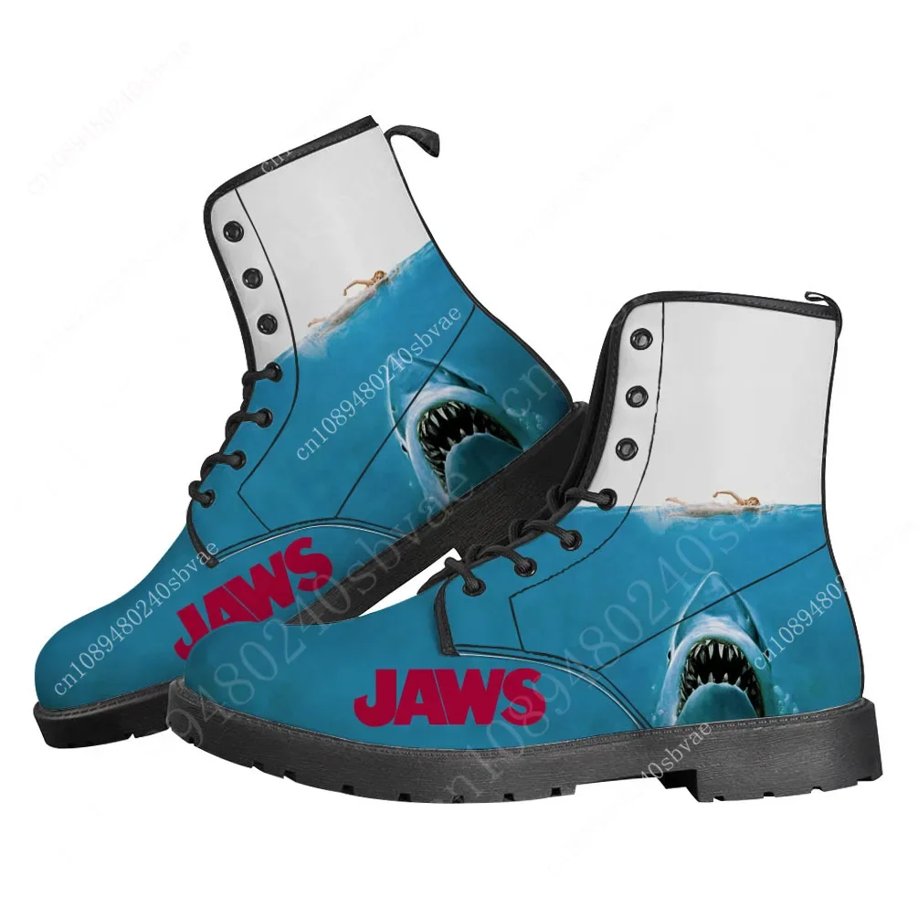 Jaws Movie Shark Boots Mens Womens Teenager Shoes Casual Boot Hot Movie Outdoor Light High Quality Couple Customize Shoe