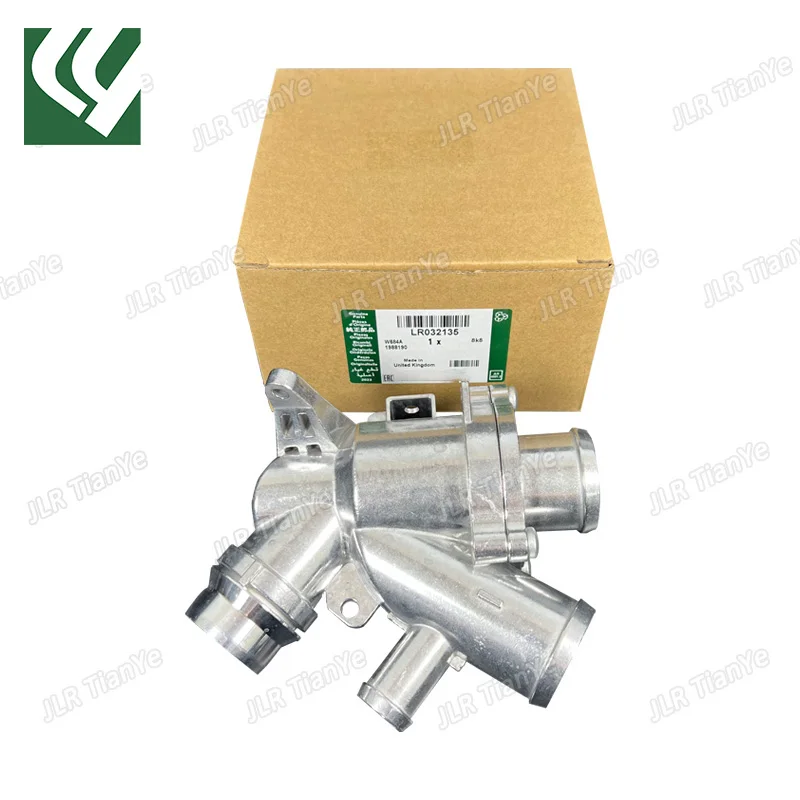 

LR032135 LR035124 C2Z19929 AJ813073 AJ812976 3.0 V6 5.0 V8 aluminum thermostat housing for Discovery 4 Range Rover RR Sport XJ