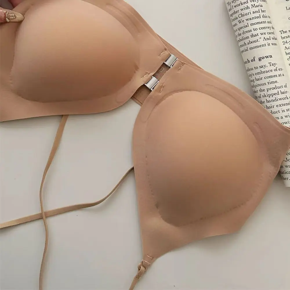 حمالة صدر لاسلكية بإبزيم أمامي عميق على شكل حرف V مضادة للترهل ومضادة للصدمات حمالة صدر مجمعة ملابس داخلية بدون خياطة هدايا حمالات صدر #2