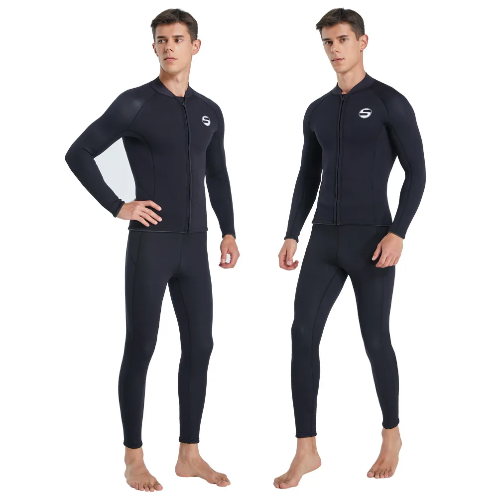 Men\'s New Professional Diving Suit  Cold Proof Warm 3mm Neoprene Top Pants Split Suit Male Thick Wading Swimming Surfing Wetsuit