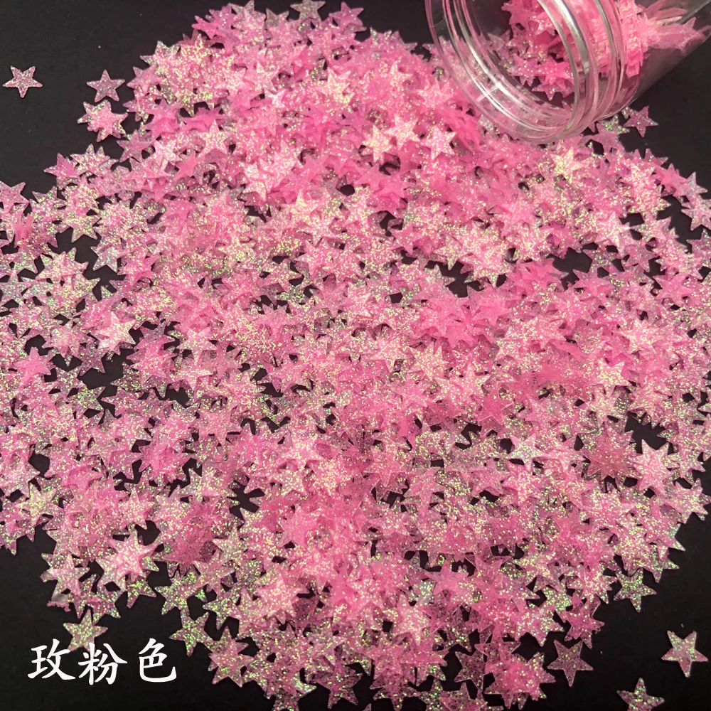 1500pcs Glitter Star Sequins with Storage Pot Handmade Cards Nails Art Polymer Clay Slime Accessories Scrapbook Shakes Sequins
