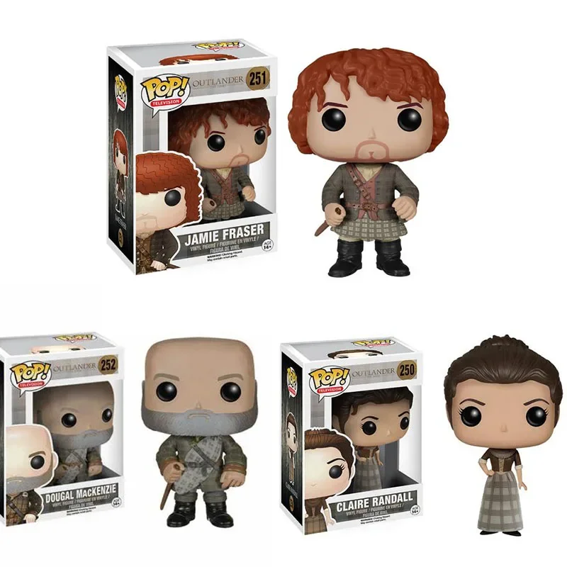 Funko POP OUTLANDER Claire Randall 250 Jamie Fraser 251 Dougal MacKENZIE 252 Vinyl Action Figure Collection Model Toy Child Gift