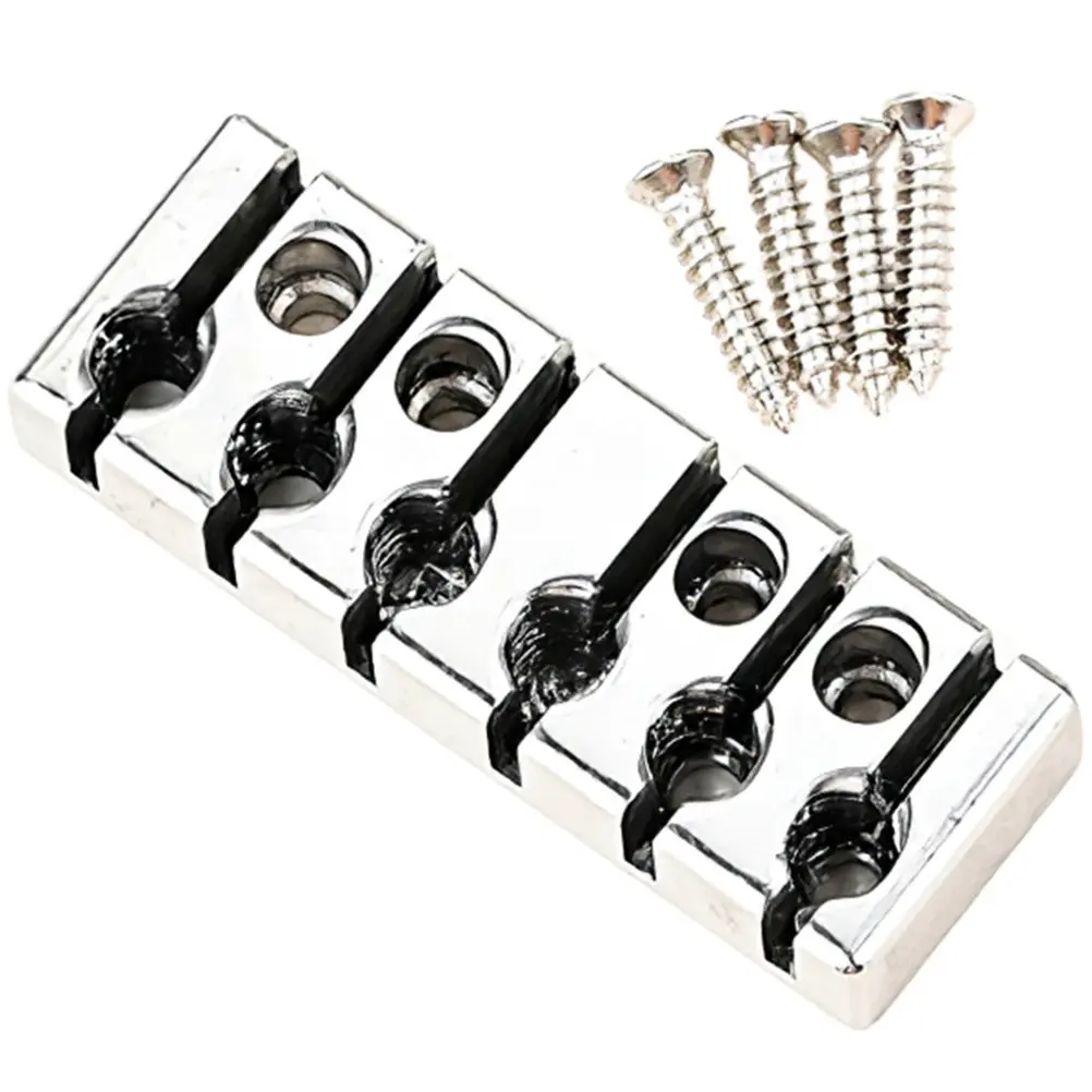 

6 String Locking Nut Headless Electric Guitar Zinc Alloy Lock String Retainer Easy Installation Replacement Guitar Accessories