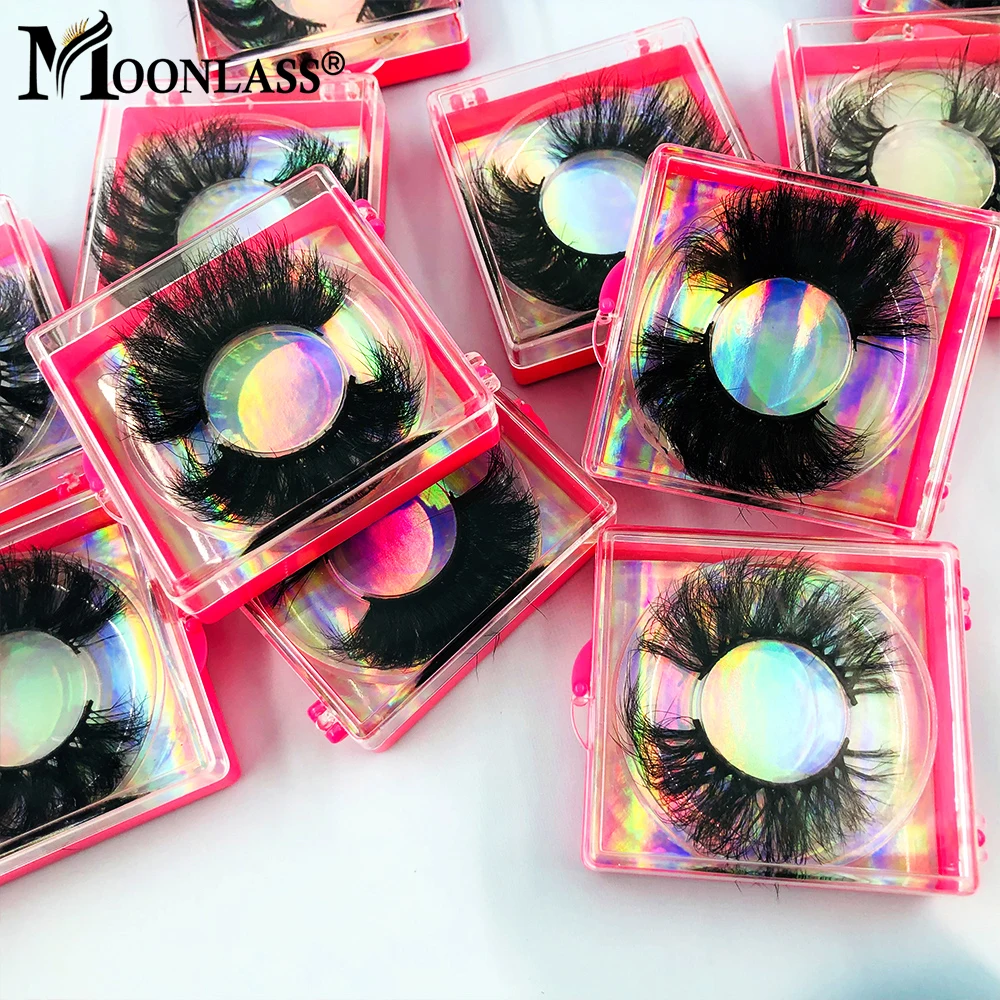 Moonlash – faux cils en vison 5D épais 8D 22-25mm, fournitures d'extension 100% faites à la main avec boîtes de maquillage, vente en gros