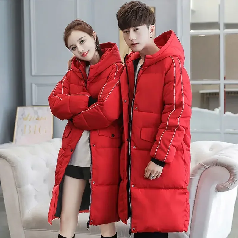 Hoodie Jacket Man Solid Color Long Winter Coat for Men Parkas Fast Delvery Korean Reviews Many Joker Clothing Fashion 2024 Work