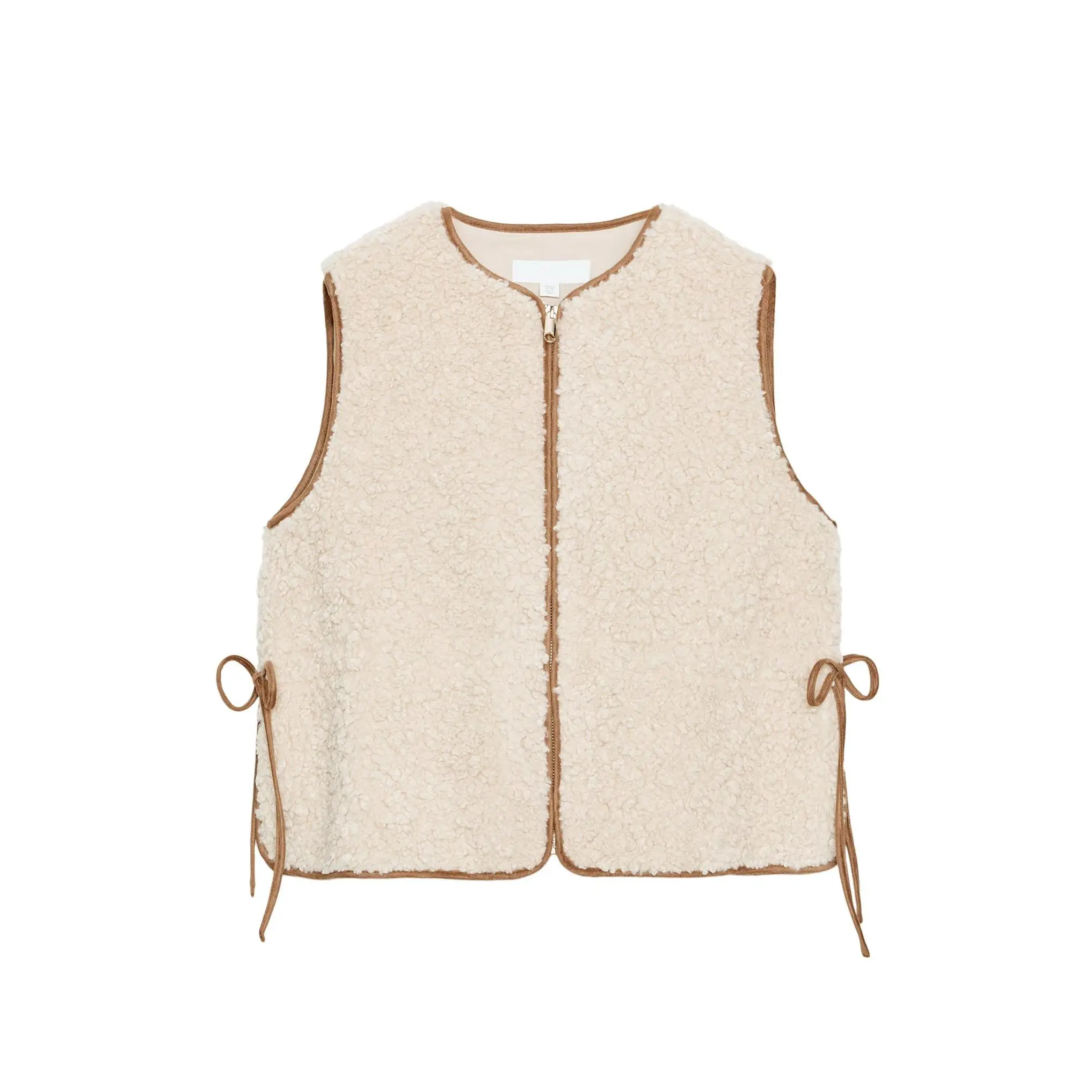 

Женский круглый жилет из овечьего меха с регулируемой талией, новый зимний модный 3028, бренд TR, универсальный, обычный, тонкий