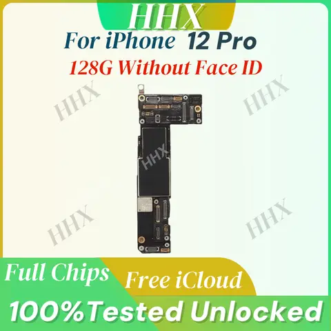100%Teste Good Unlocked For iPhone 12 Pro Motherboard With Face ID No ICloud Support Update Fully Working Clean iCloud Mainboard