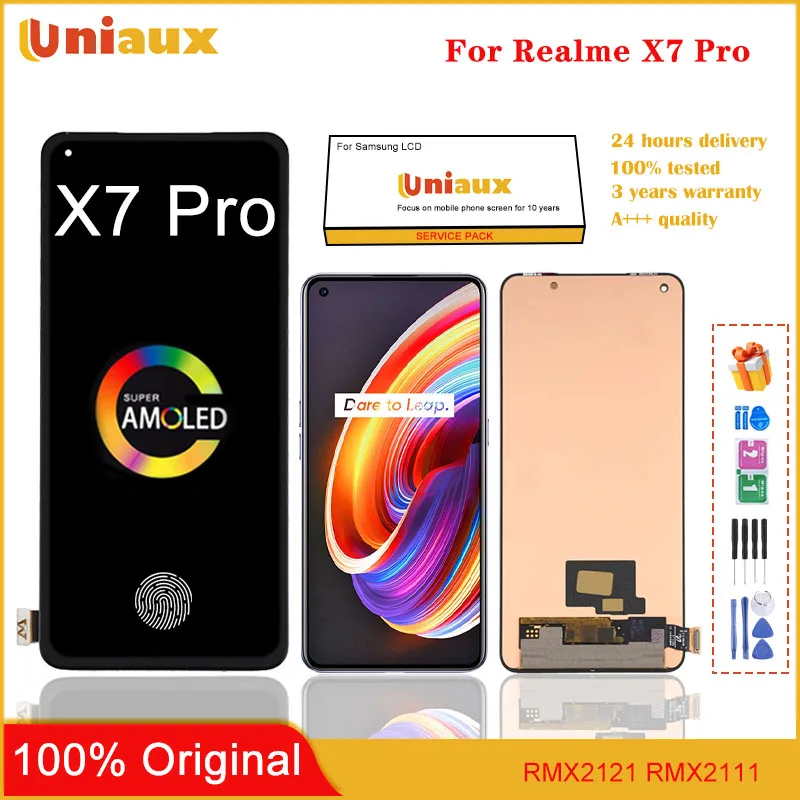 

6.5"Original AMOLED For OPPO Realme X7 Pro 5G RMX2121 RMX2111 LCD Display Touch Screen Digiziter For Realme X7 Pro LCD Screen