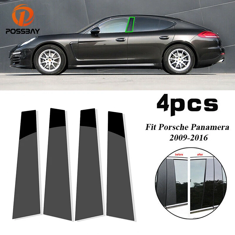 

Car Pillar Posts for Porsche Panamera 2009 2010 2011 2012 2013 2014 2015 2016 Glossy Black Door Window Trim Stickers Accessories