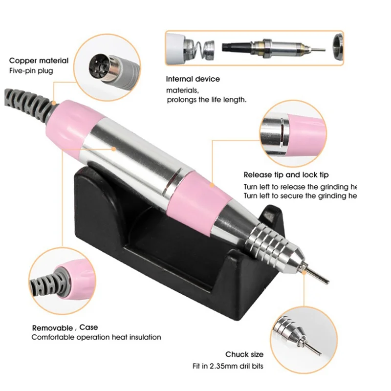A44Z-Nail Polishing All Machine For Manicure Pedicure Kit Electric Nail File -EU Plug