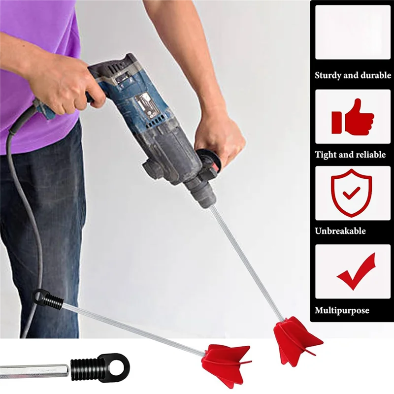 

7 шт. 12-дюймовая мешалка для краски для дрели, многоразовая насадка для миксера для дрели, миксер для смолы, спиральная дрель, миксер для краски, прочный, простой в использовании-B5