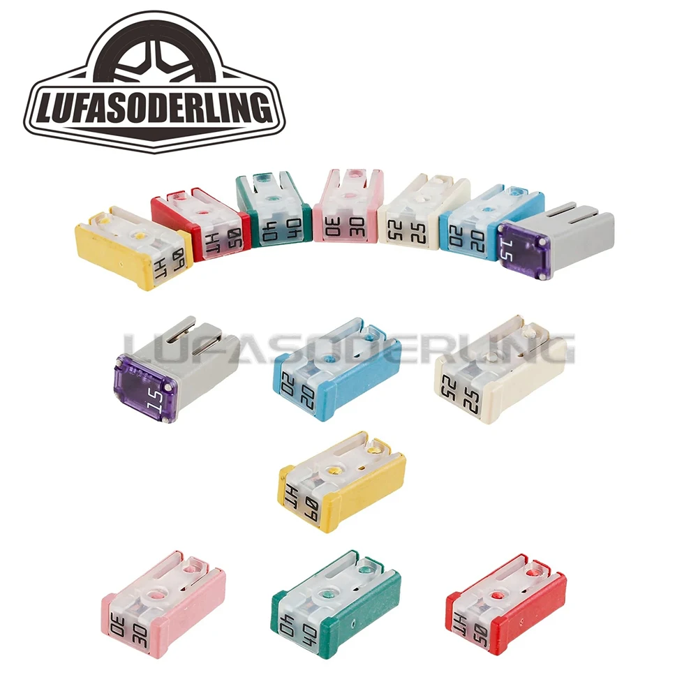

14pcs MCASE Fuse Assortment Kit, 15A-60A Slotted Cartridge Fuses 32VDC for Automotive Circuit Protection, 7 Values (2 Pcs Each)