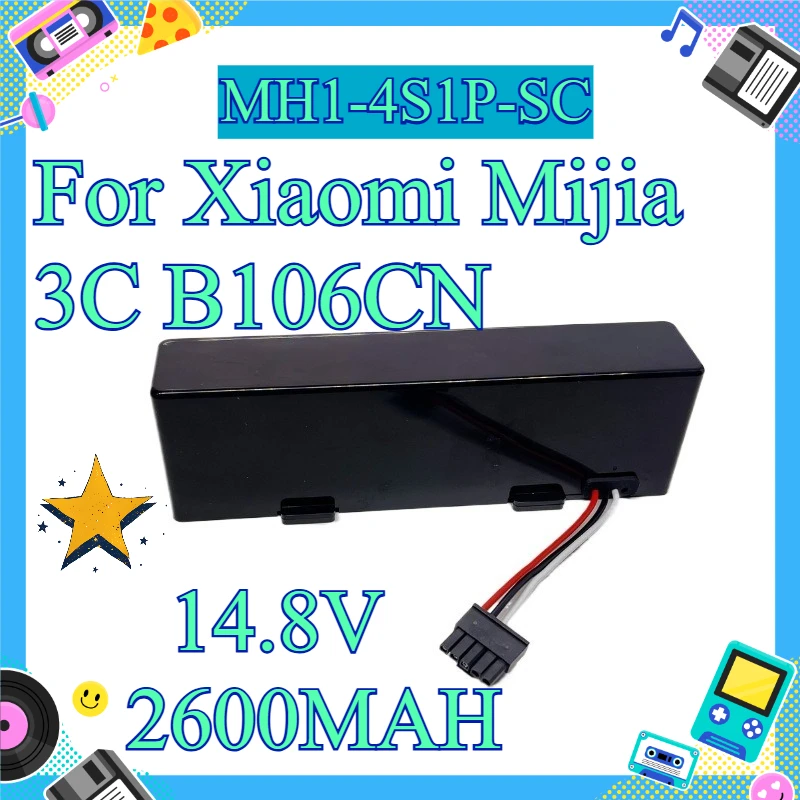`Rechargeable Replacement Robot Vacuum Battery For Xiaomi Mijia 3C B106CN, Viomi V2PRO, STYTJ02YM, MH1‑4S1P‑SC`