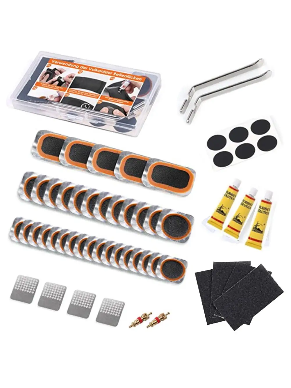 AliExpress NONE Bike Tire Repair Kit with Vulcanizing Glue Patches Bicycle Tube Puncture Set for Mountain Road Cycling Bike Accessories