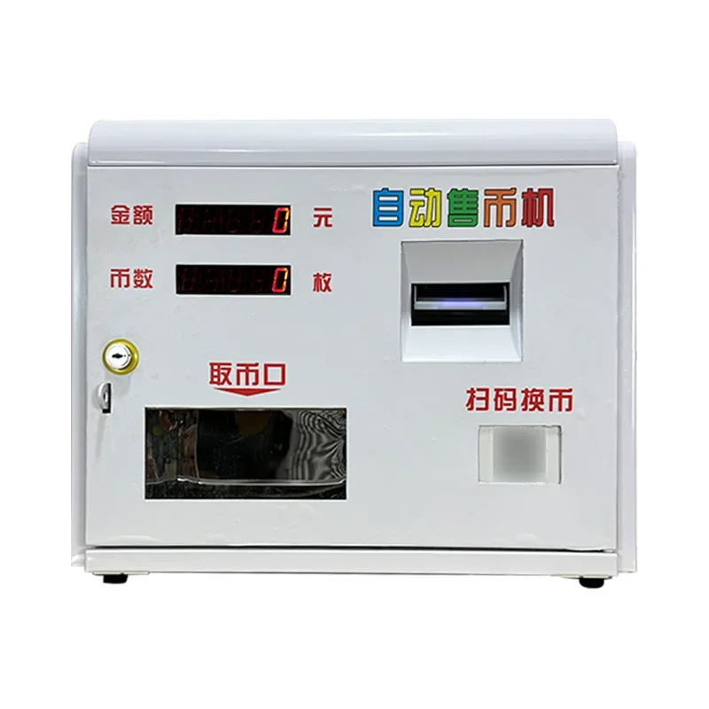 Mini Wall-Mounted Coin & Token Change Machine Brass Coin Vending & Laundry For 6+ Years With Cabinet English Coin Bill Acceptor