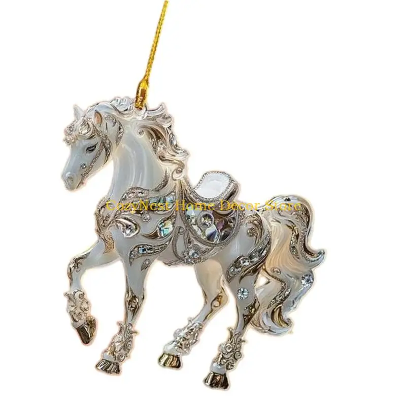 92MF (عبوة واحدة) ديكور معلق على شكل حصان أكريليك للمنزل، والحضانة، والمكتب، والموضوع الغربي وهدية المهرجان