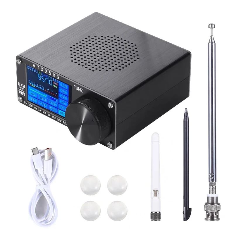 ATS-25X2 Fm Rds App Network Wifi Full-Band Radio with Spectrum Scanning Dsp Receiver Touch Screen Stereo Receiver