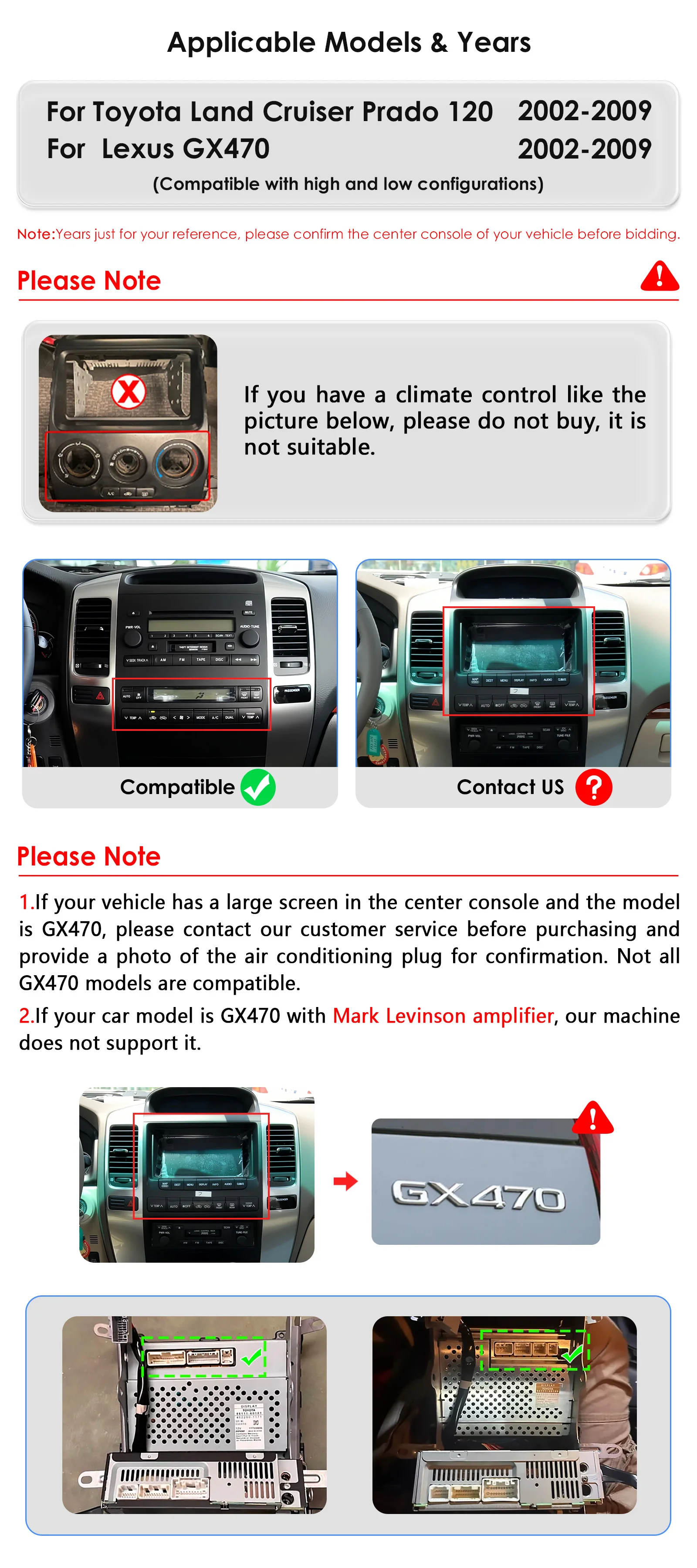 9.7 "Carplay Android 14 Autoradio Voor Toyota Land Cruiser Prado 120/Lexus GX470 Autoradio Multimedia speler GPS 360 Camera Scherm