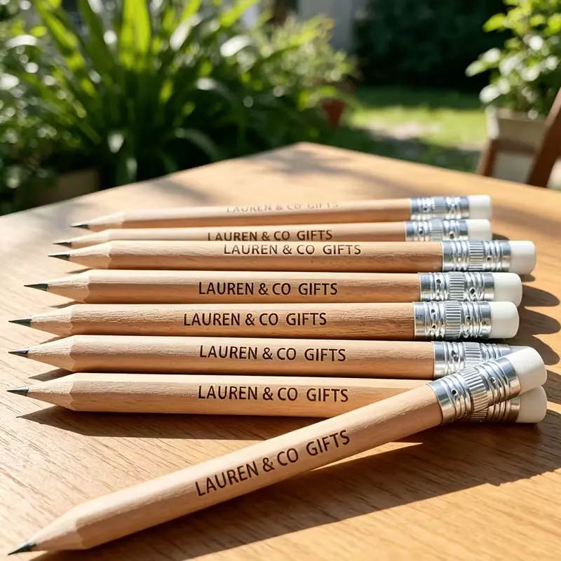 10Pcs/20Pcs/30Pcs/50Pcs Personalized Wedding Wooden Pencils, Customizable Text, Personalized Wedding Pencils for Guests, Wedding Shower Games, Golf Pocket Pencils, Wooden Pencil Drawing Stationery