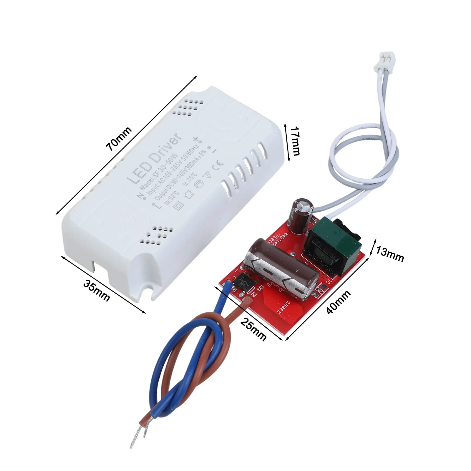 30-50W LED Lamp Driver Power Transformer With Short Circuit For Protection Function For Downlights, Ceiling Lights, Panel Lights