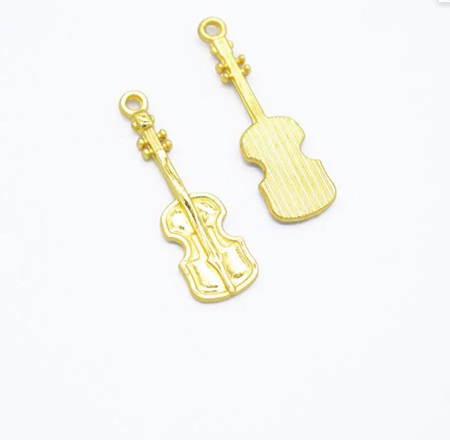 20pcs 29*8mm Antique Silver Color Violin Charms For Jewelry  F0469