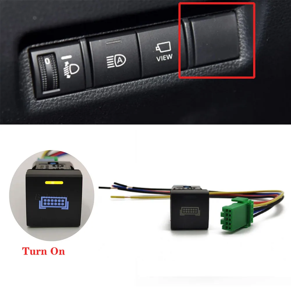 Car Spotlight Switch Button with Wire For Toyota Camry xv70 Corolla 2018 Rav4 2020 prado 150 Accessories