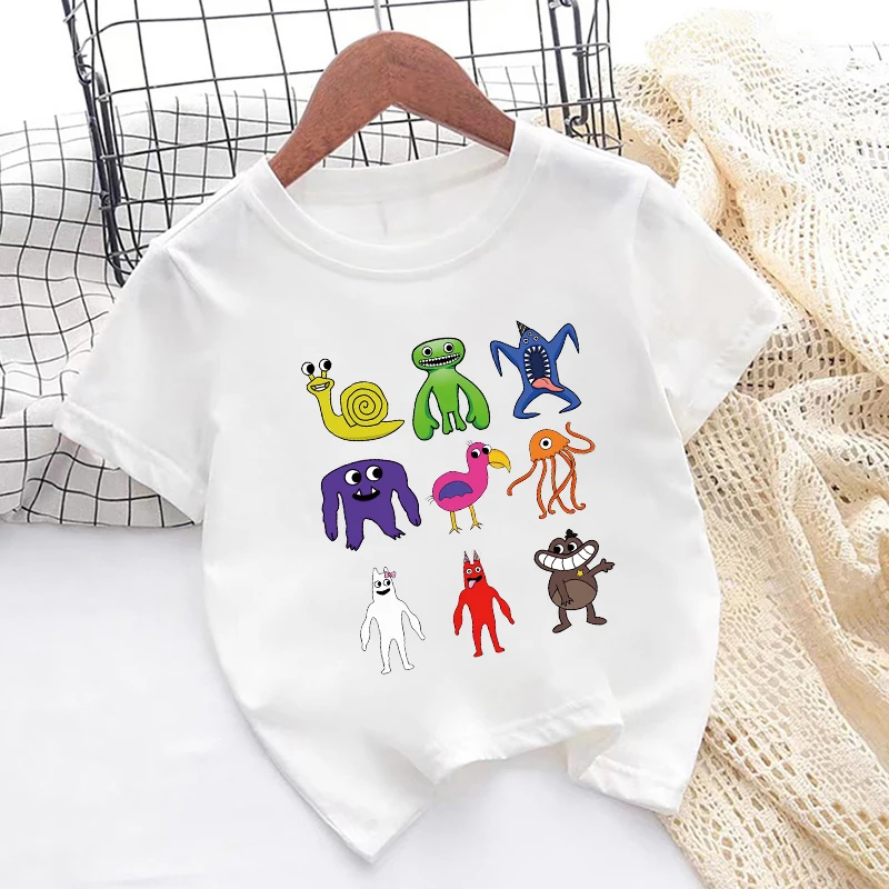 Garten of Banban Game Print Cartoon Cute Kids T shirt Girls Summer Tops Baby Boys Clothes Children Short Sleeve O-Neck T-shirts