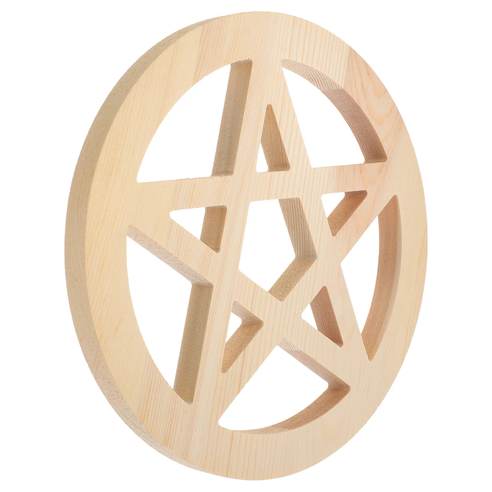

2Pcs Hand Carved Wooden Pentagram Altar Tile Ritual Plate Rustic Room Decor Sacrifice Ceremony Ornament Wall Decor