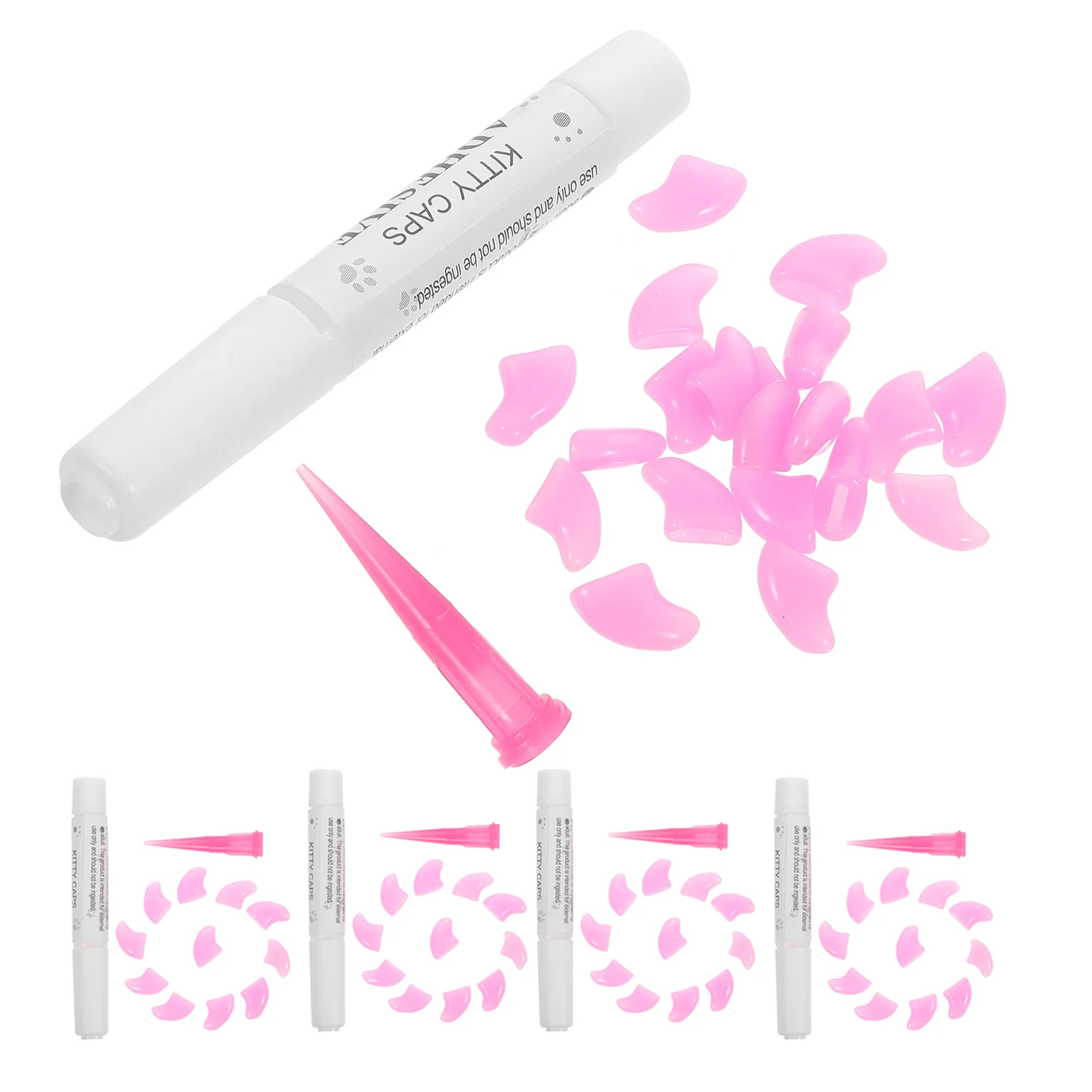 

5Sets Cat Nail Tips Decorative Caps for Kittens Easy to Apply and Remove for Both Everyday Use and Photos Dog Nail Covers