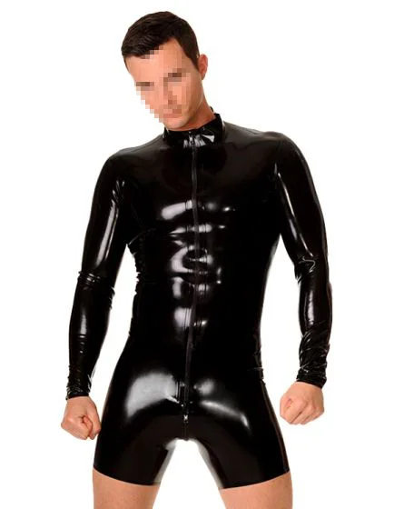 

100% Latex Rubber Gummi Classic Catsuit Zentai Handmade Costume Tights Black Bodysuit 0.4mm S-XXL