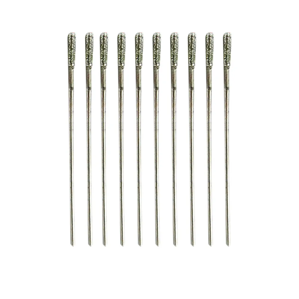 

10Pcs Diamond Punch Needle Drill Bits Hardened 1mm for Glass Ceramics Mirrors Jade Jewelry Drilling Tools