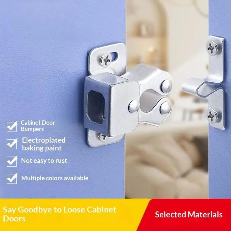 10Pcs Cabinet Door Roller Catch Latch Anti Rust Closure Latch Hardware For Wardrobe Cupboard Bookcase Furniture Installation
