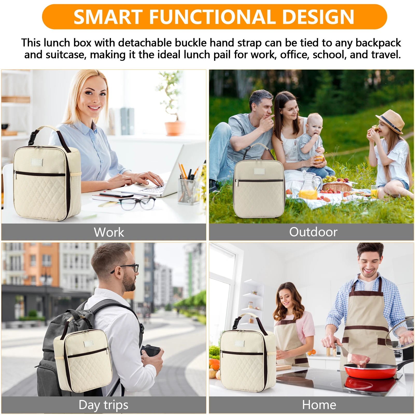 Lunch Bag for Women Insulated Lunch Bag For Men Adults Small Lunch Bag for Office Work - Leakproof Freezable Cooler Bag