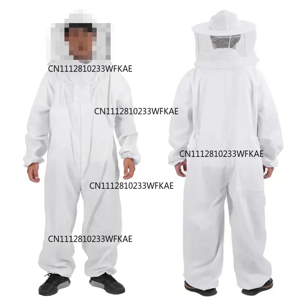 Cotton beekeeper bee suit professional full body bee removal gloves hat clothes jacket protective clothing beekeeping equipment