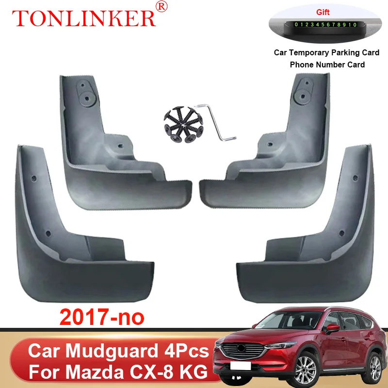 

TONLINKER Car Mudguard For Mazda CX-8 KF CX8 CX 8 2017 2018-2020 2021 2022 Mudguards Splash Guards Fender Mudflaps Accessories