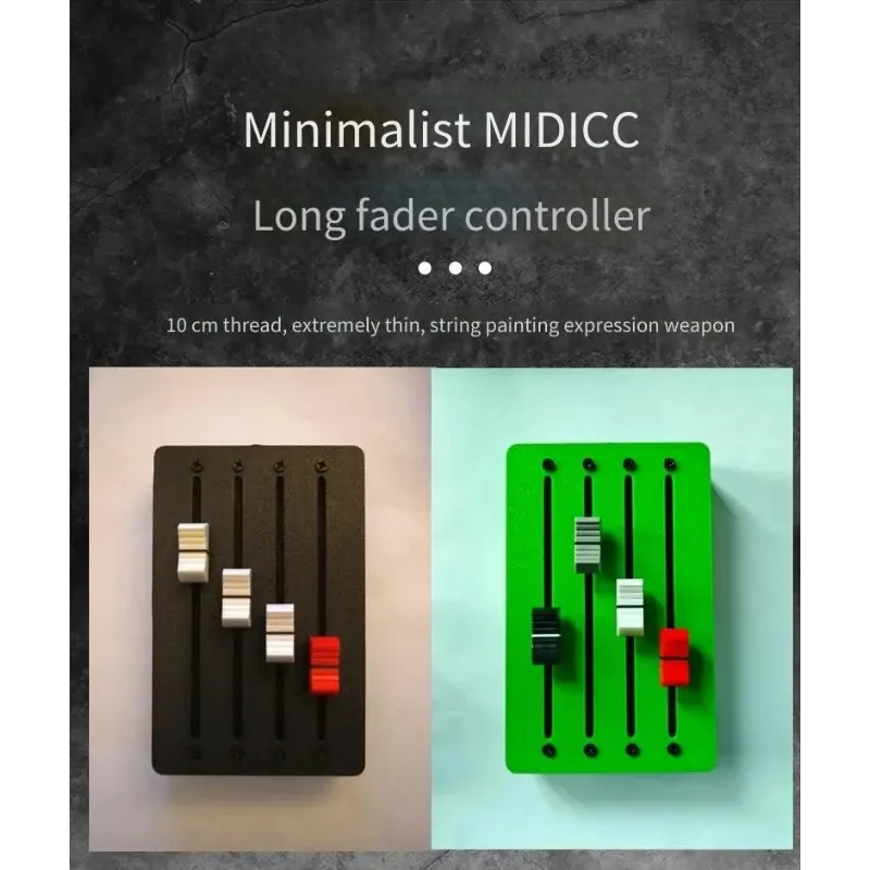 Minimalist 4-track Midi C Controller, DAW Host, MIDI Controller, Fader, String Expression Drawing (without Display)