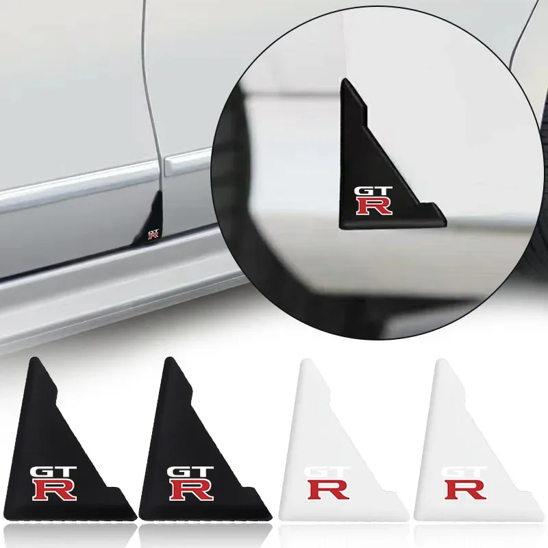 2PCS Silicone Car Badge Door Corner Cover Bumper Crash Scratch Protector for Nissan GTR C210 R30 R33 R34 GT-R R35 Nismo Hub Caps