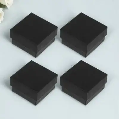 

24Pcs Jewelry Kraft Paper Boxes Black Retro Jewelry Storage Containers Gift Wrapping Packaging Boxes Gift Container