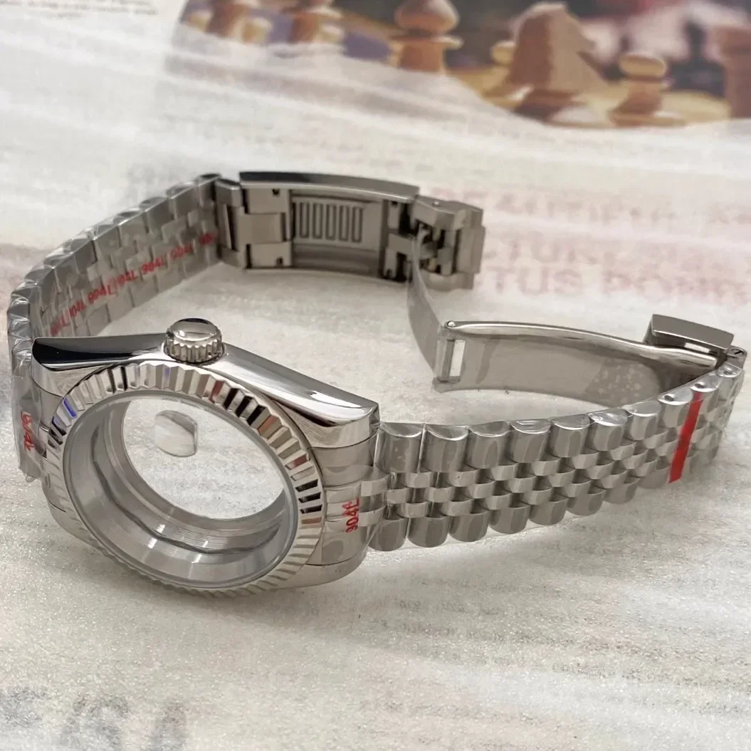 36 مللي متر 40 مللي متر الرجال ساعة حالة اليوبيل سوار الياقوت الزجاج ل Seko NH70 NH72 Nh35 NH36 NH38/4R/7S حركة 28.5 مللي متر الطلب Datejust