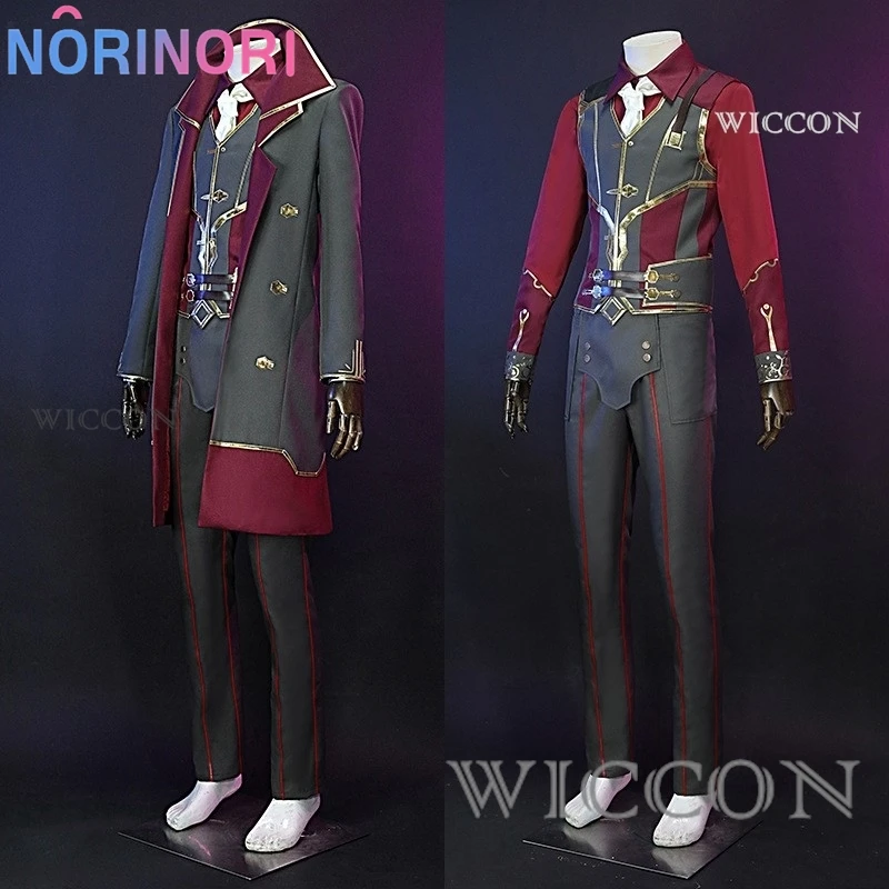 Anime Game LOL Arcane Silco Cosplay Costume Wig Military Uniform Trench Coat Boot Adult Man Halloween Christmas Party Suit