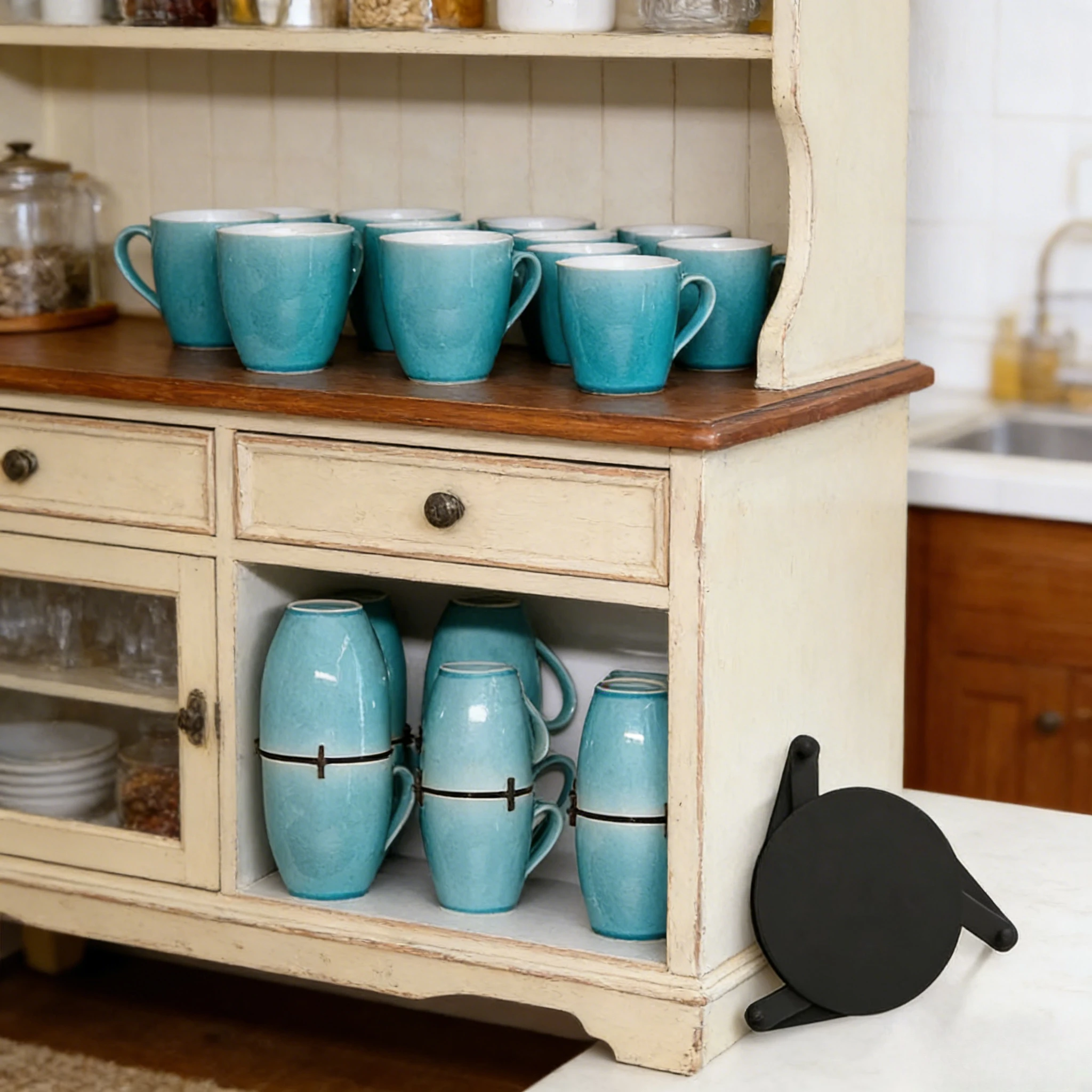 Adjustable Stackable Cup Holder For Kitchen Coffee Tea Cups Organization Storage Rack Container Home Cabinet Space Saving Holder