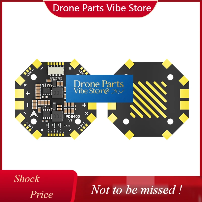 

DParts1Aocoda-RC PDB400 Carbon Fiber Power Distribution Board 8S/12S For Quadcopter Fixed-Wing Racing Drone Parts DIY Model Moto